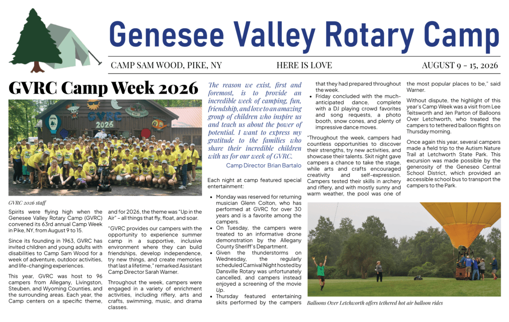 Read all about GVRC 2026 Camp Week!